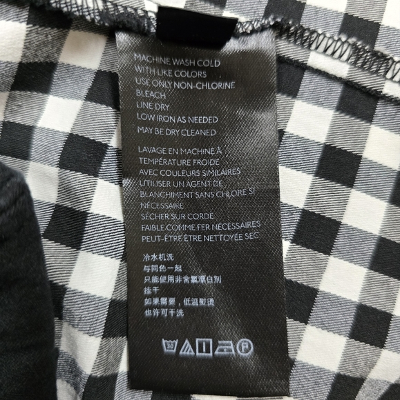 Anthropologie Black And White Checkered Shorts Size 25 - Picture 4 of 4